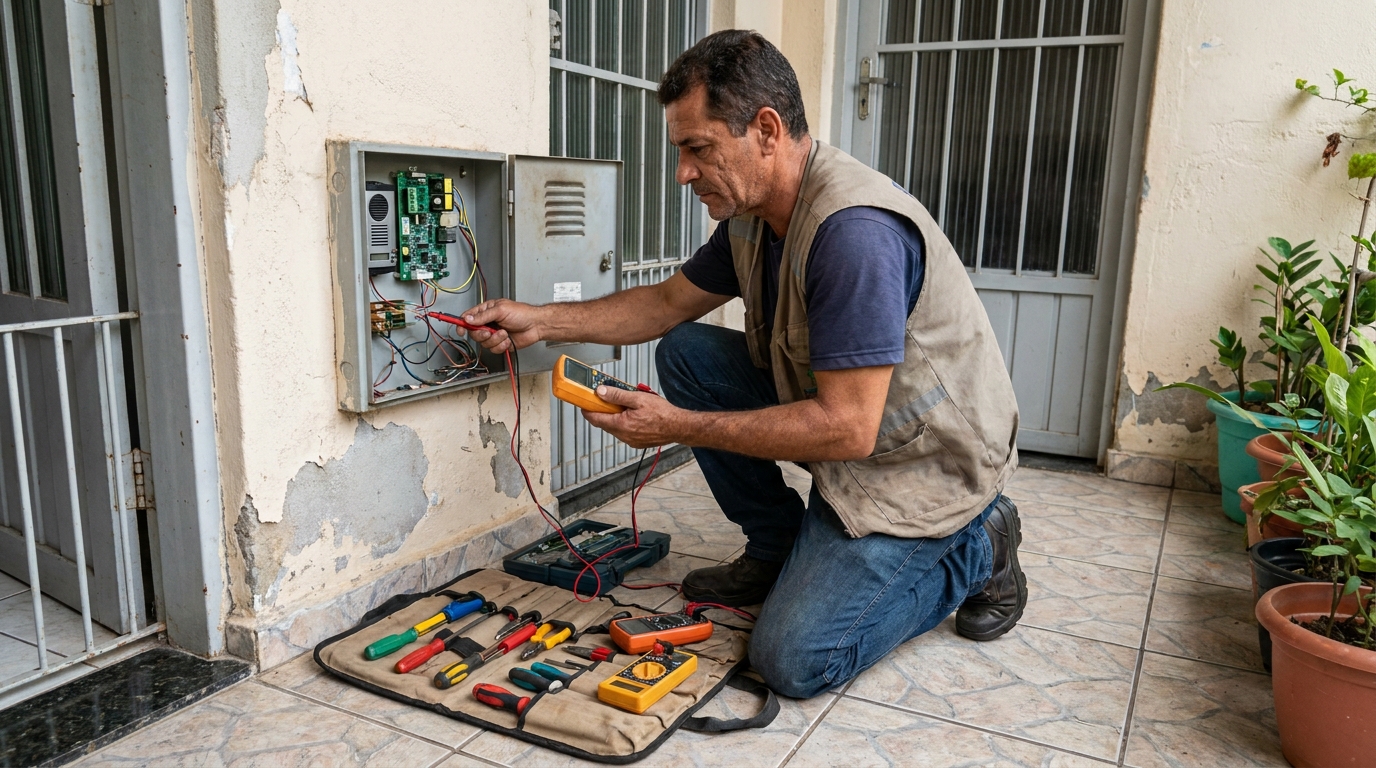 Troca de Fiação de Interfone em São Jorge, Manaus‑AM